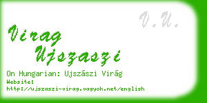 virag ujszaszi business card
